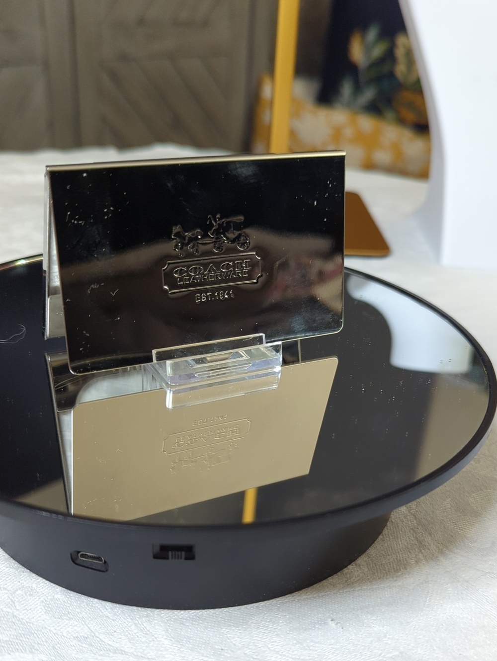 Coach Silver Metal Card Case
